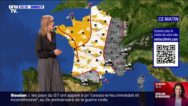 Toujours de fortes précipitations principalement sur les régions de l'Est ce 16 avril