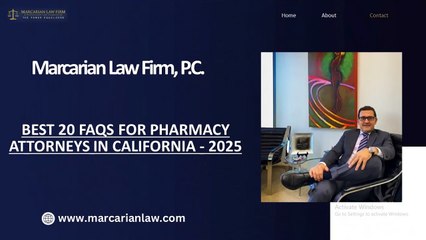 Best 20 FAQs for Pharmacy Attorneys in California - 2025