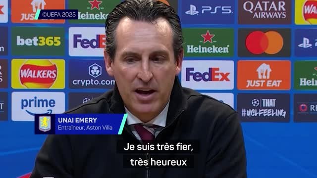 Aston Villa - Emery très fier de son équipe malgré l'élimination