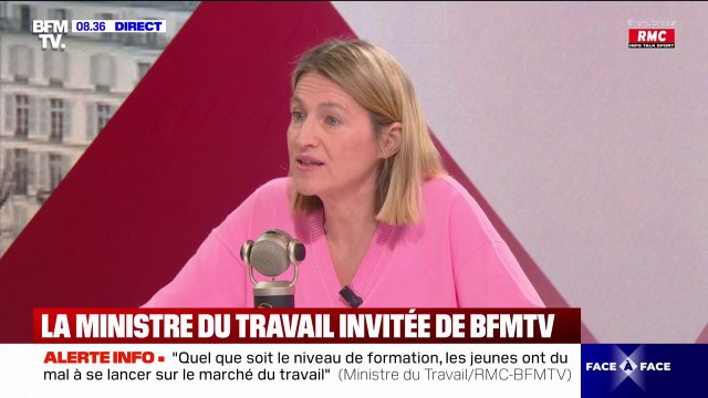 On n'a pas assez de jeunes qui travaillent, avec une insertion difficile , estime la ministre du Travail Astrid Panosyan-Bouvet