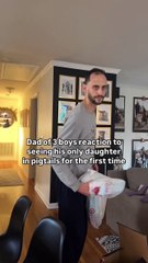 Pai emociona-se ao ver filha com este penteado pela primeira vez