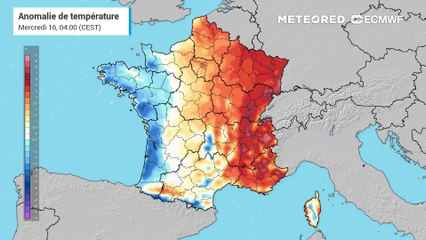 Anomalie des températures en France