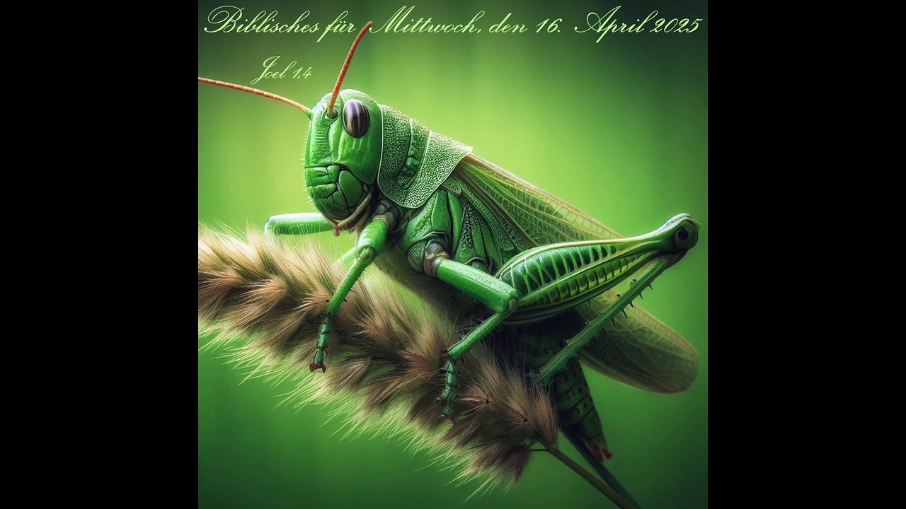 Biblisches für Mittwoch, den 16. April 2025, zu Joel 1,4