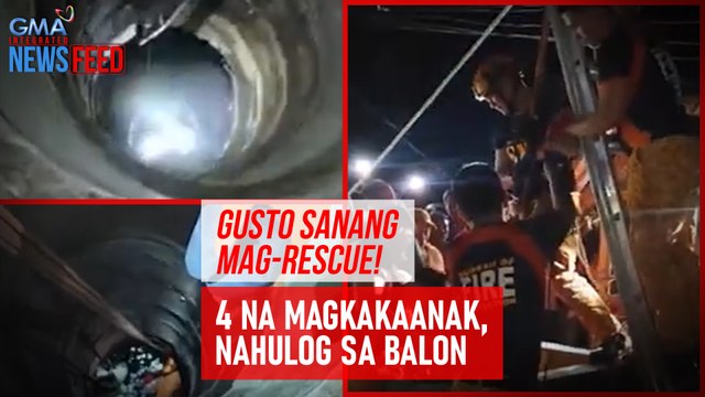 GUSTO SANANG MAG-RESCUE! 4 na magkakaanak, nahulog sa balon | GMA Integrated Newsfeed