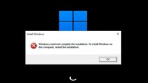 Solved - Windows could not complete the installation to install windows on this computer