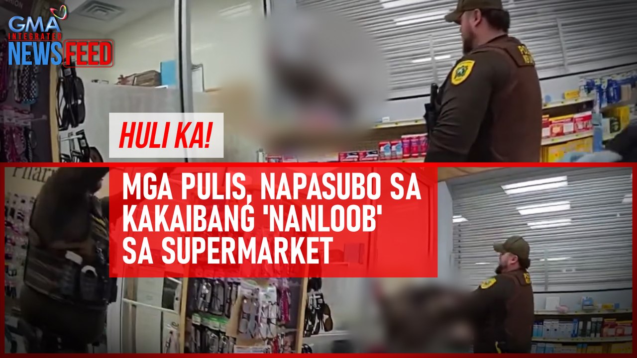 HULI KA! Mga pulis, napasubo sa kakaibang 'nanloob' sa supermarket | GMA Integrated Newsfeed