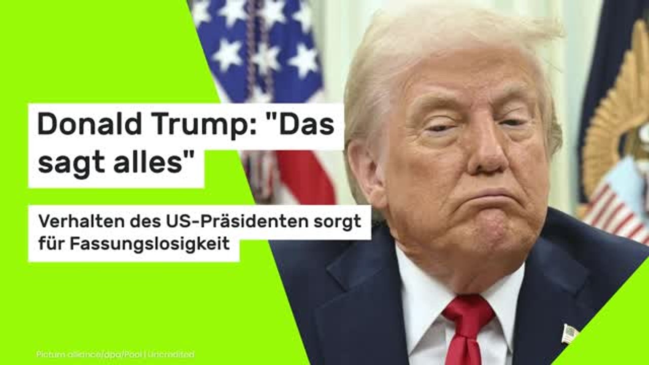 Donald Trump: 'Das sagt alles' - Verhalten des US-Präsidenten sorgt für Fassungslosigkeit
