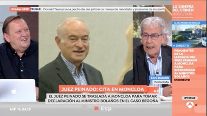 Toni Bolaño lanza un furibundo ataque contra el juez Peinado por hacer declarar a Bolaños: "Si supiera leer..."