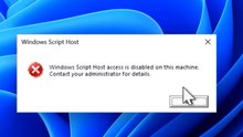 Solved - Windows script host access is disabled on this machine
