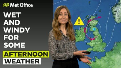 Met Office Afternoon Weather Forecast 16/04/2025 - Heavy rain in places