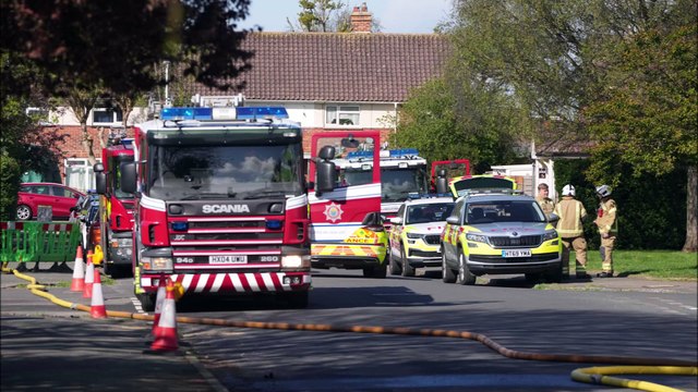 Photos show extent of West Sussex house fire as person and dog rescued