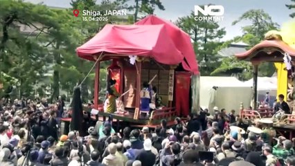 Kinder führen Kabuki-Theater auf westjapanischem Festival auf