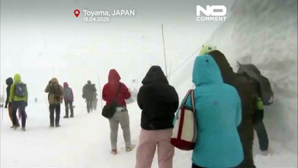 В Японских Альпах заработал снежный коридор