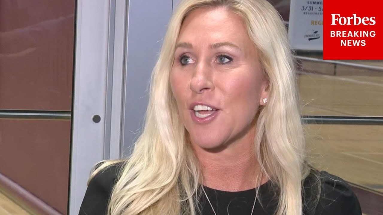 Marjorie Taylor Greene Asked About Stock Trades Amidst Trump Tariffs, Dealing With Hecklers