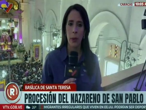 Feligreses asisten a la Basílica de Santa Teresa a rendir tributo al Nazareno de San Pablo