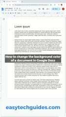 How to change a document background color in Google Docs