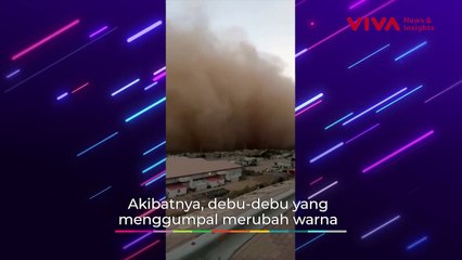 Mengerikan! Irak Diselimuti Debu, Langit Berubah Jingga