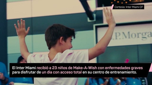 Messi y sus compañeros reparten ilusión entre los más pequeños