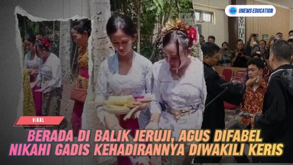 Berada di Balik Jeruji, Agus Difabel Nikahi Gadis Kehadirannya Diwakili Keris