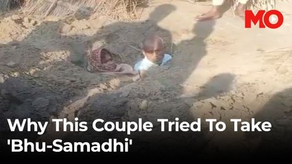 Couple tries to take 'bhu-samadhi' on Government land, video goes viral