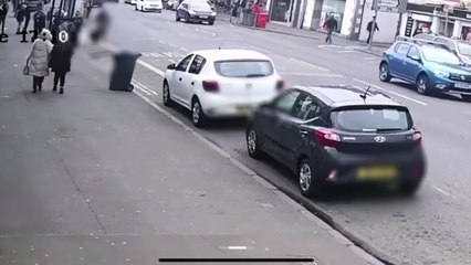 CCTV captures the moment a youth in East Lothian kicks young girl off bike