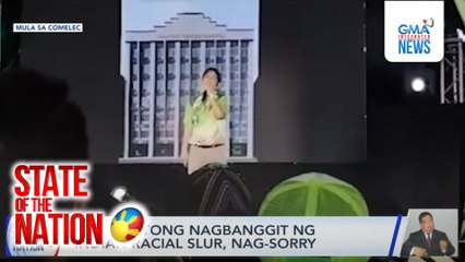 Kandidatong nagbanggit ng Indian racial slur, nag-sorry | SONA