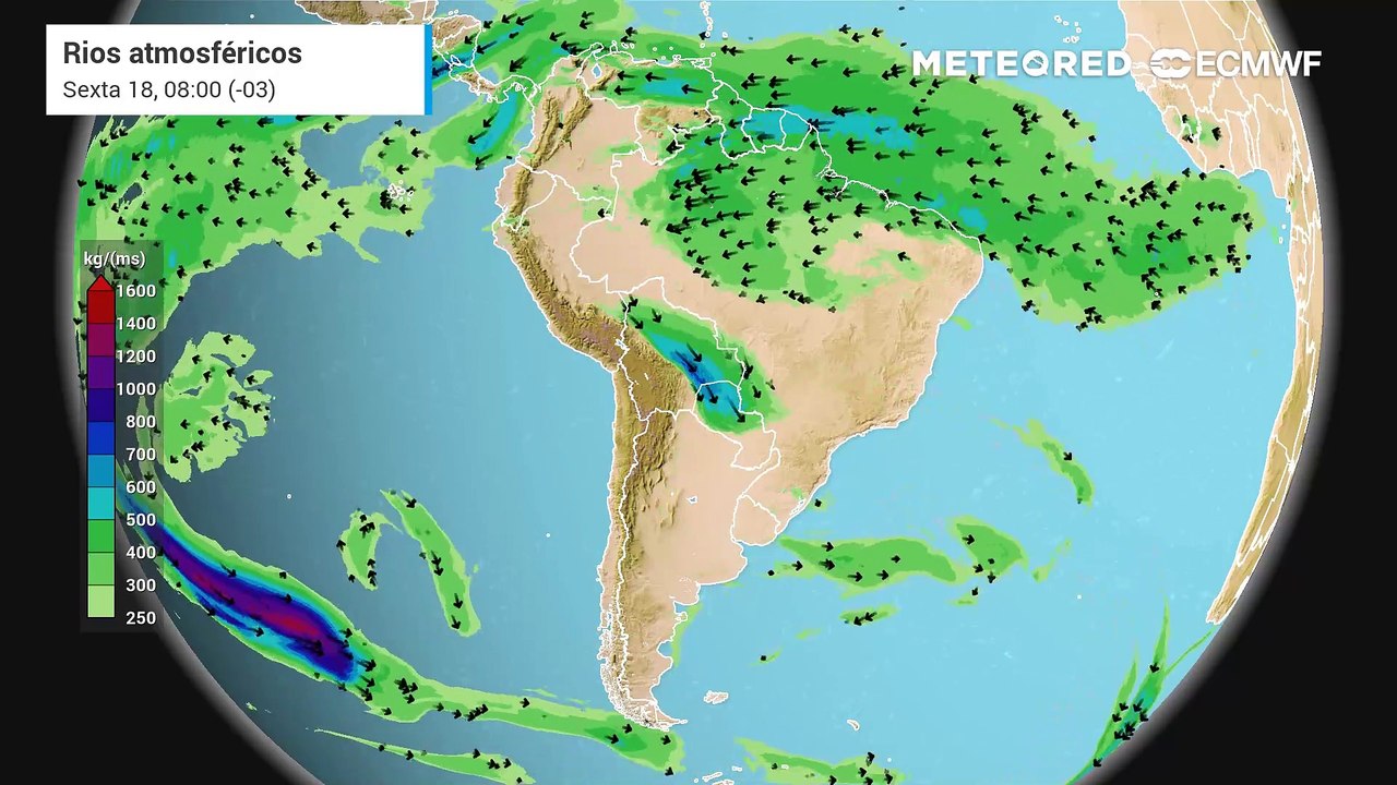 Quarta-feira: 16 de abril: Previsão indica mudança de direção nos rios atmosféricos para o Sul do Brasil
