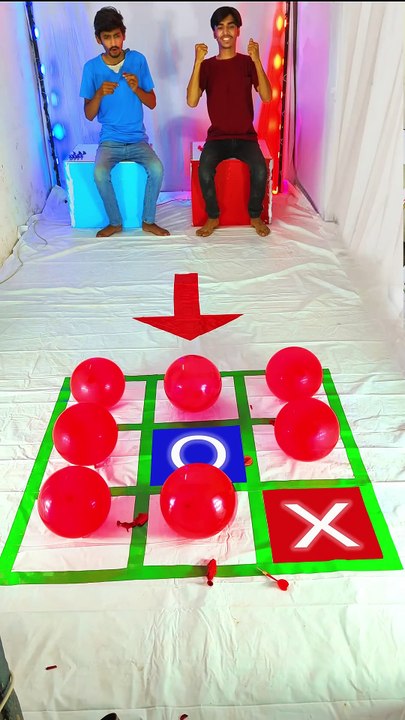 Dart 🎯   Balloons🎈 _ Win TIC-TAC-TOE _shorts _challenge(1080P_60FPS)