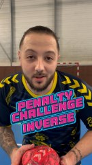 Penalty challenge INVERSÉ ! 🤦🏻‍♂️😅 #Handball #Hand #Challenge #handballplayer #Penalty #Goal