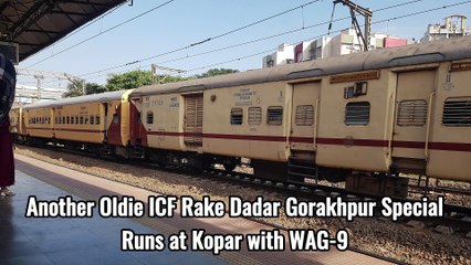 Goods Loco Hauls Passenger Train | Dadar Gorakhpur Special Crosses Kopar with WAG 9 HC