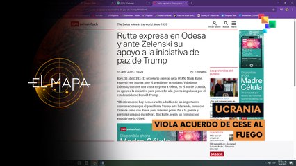 Escala 16-04-25: Rutte expresa en Odesa y ante Zelenski su apoyo a la iniciativa de paz de Trump