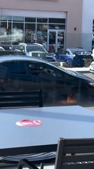 Car With Missing Front Tyre Moves Around Corner