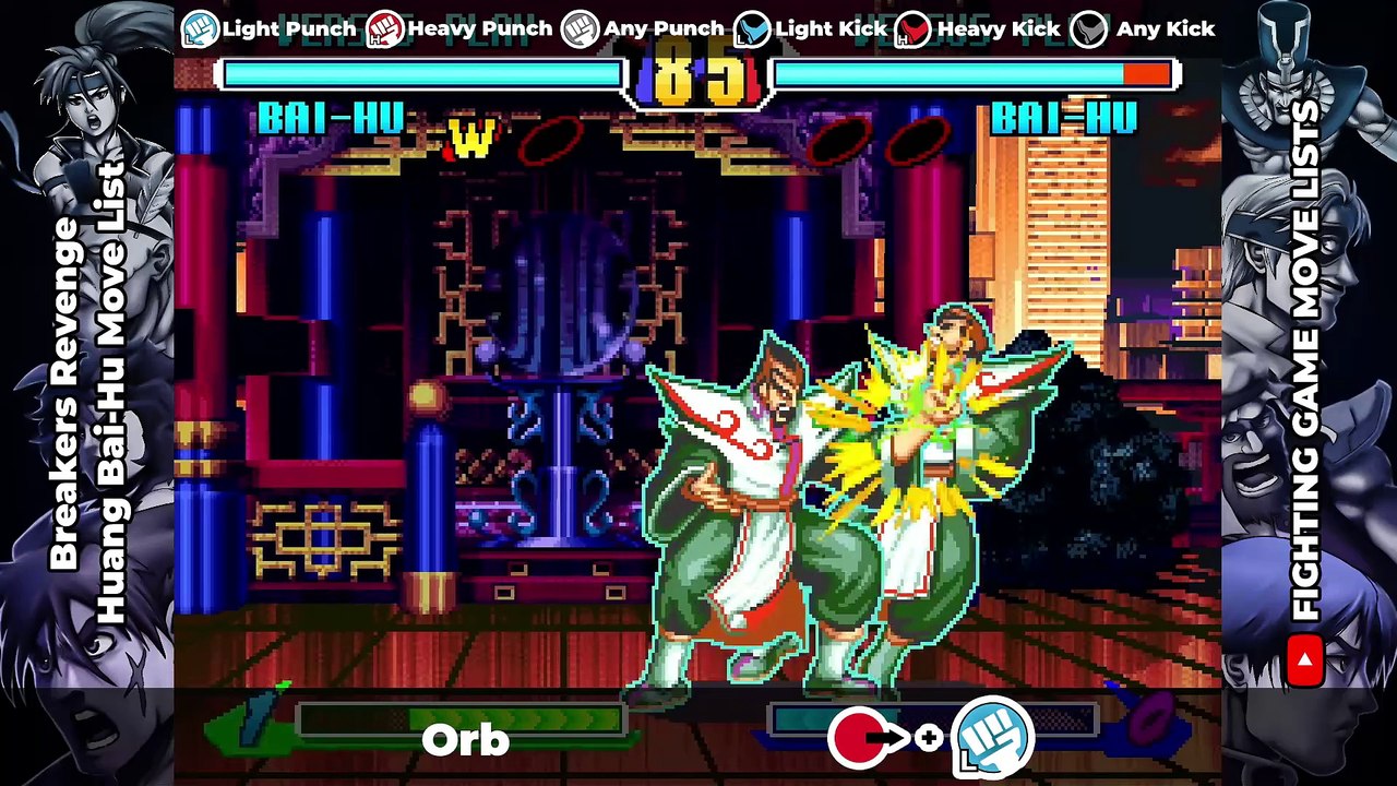 BAI-HU MOVE LIST - Breakers Revenge