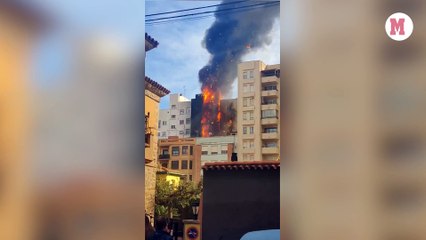 🔥 Incendio en Castellón: Fuego en la Planta 9 del Edificio en Calle Maestro Ripollés