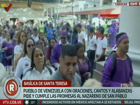 Con oraciones, cantos y alabanzas el pueblo venezolano cumple promesas al Nazareno de San Pablo