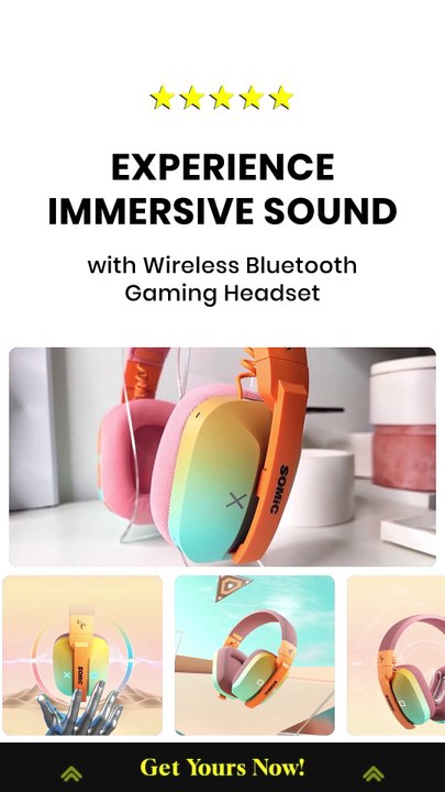 Wireless Bluetooth Gaming Headset with 3-Mode C...