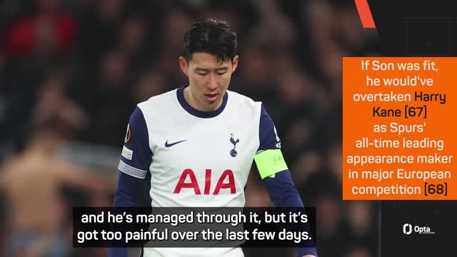 Son's foot injury 'too painful' for him to play - Postecoglou