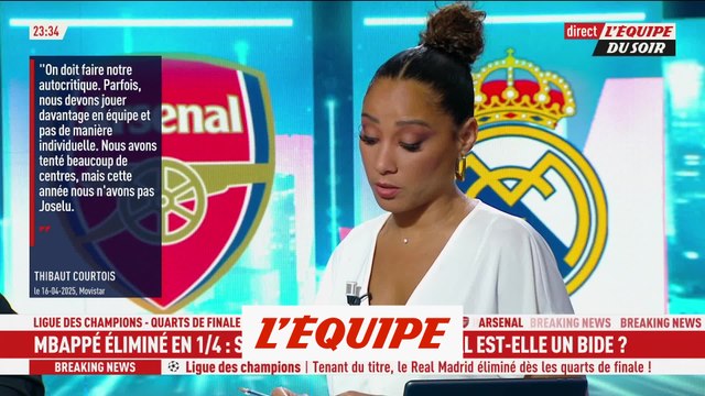 Thibaut Courtois très critique après l'élimination du Real Madrid - Foot - Ligue des champions