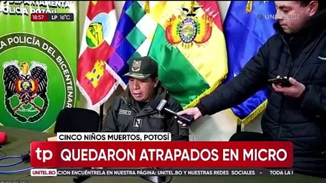 ​7 de los 8 estudiantes que se salvaron del incendio de un bus en Potosí, resultaron heridos y fueron trasladados a Oruro