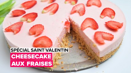 Délices de Saint Valentin : cheesecake aux fraises