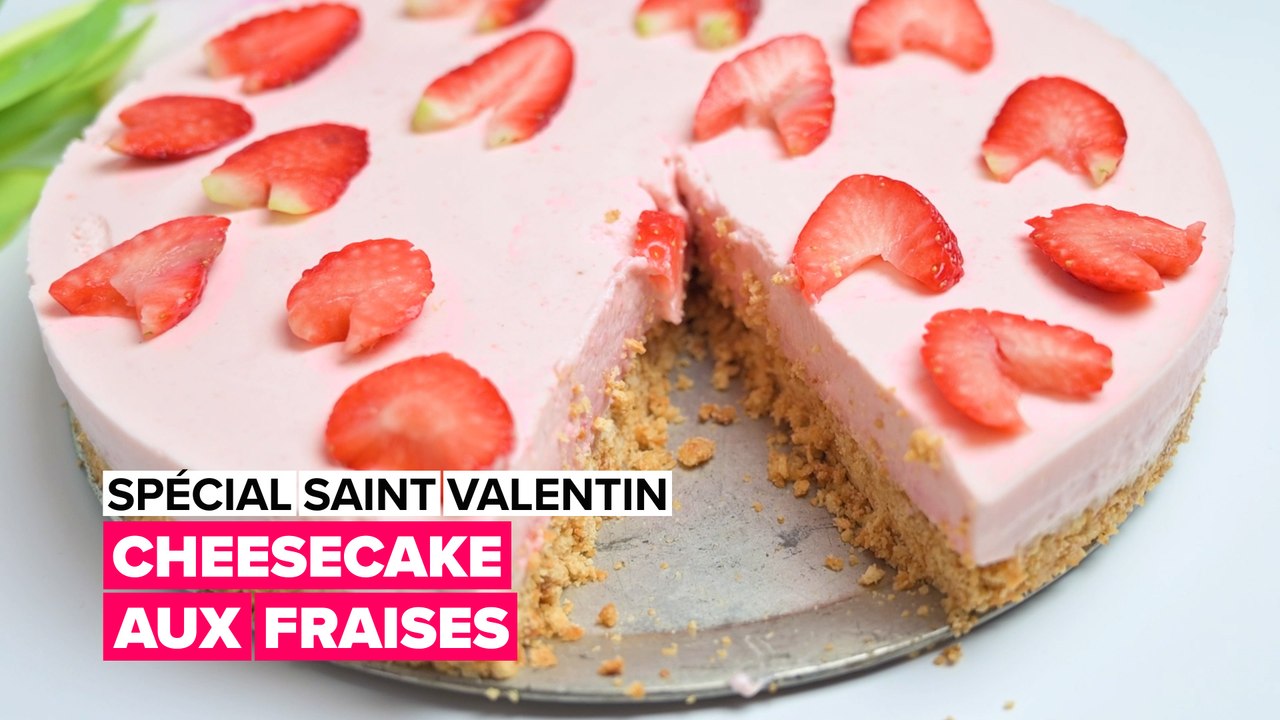 Délices de Saint Valentin : cheesecake aux fraises
