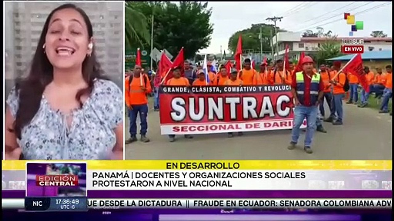 Docentes y organizaciones protestan en Panamá