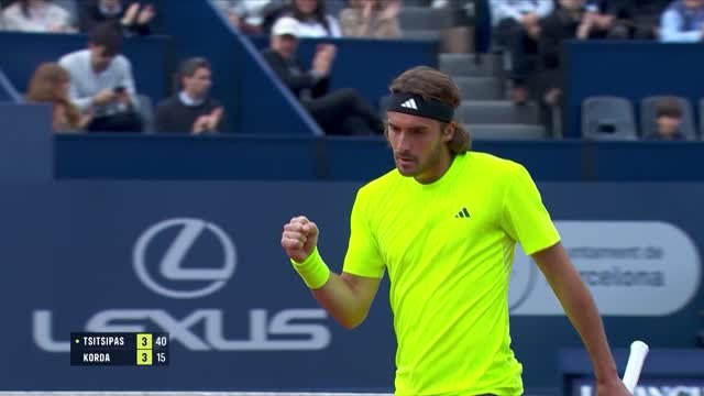 Tsitsipas tops Korda to reach Barcelona quarters