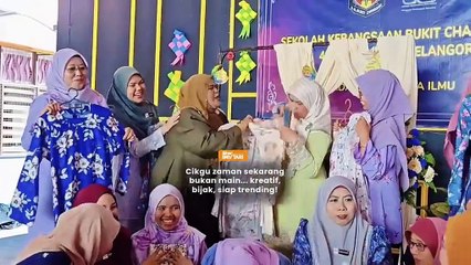 Cikgu sekolah sporting buat muzik video raya
