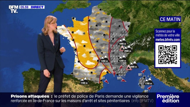 De fortes précipitations dans l'Est, 3 départements en vigilance orange pluie-inondation et avalanches