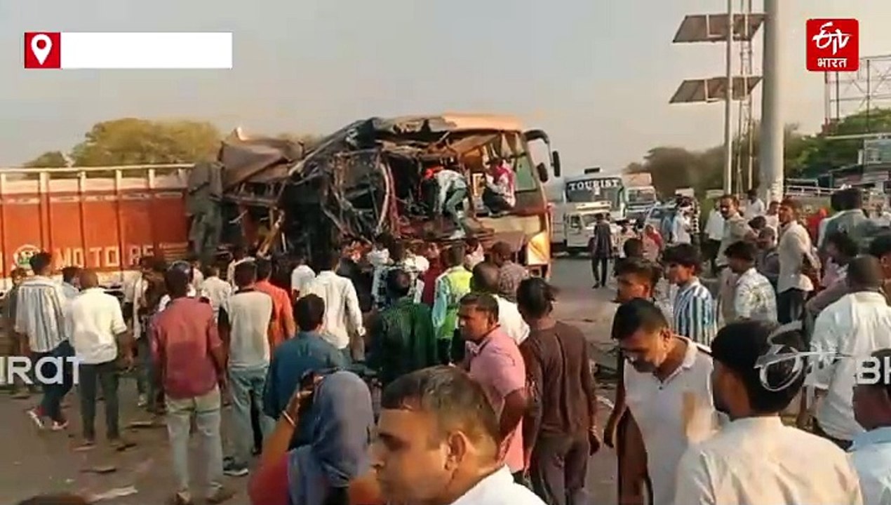 बस और ट्रक की भीषण भिड़ंत, तेज रफ्तार ट्रक ने रॉन्ग साइड में आकर बस को मारी टक्कर, 39 लोग घायल
