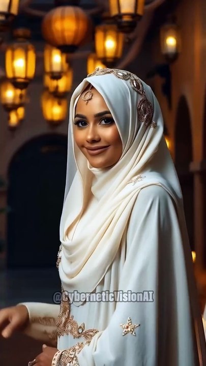 Ultra-decorative, luxurious bridal hijab styles #hijabi #hijabfashion #hijabstyle #ai #fashion #style #trends