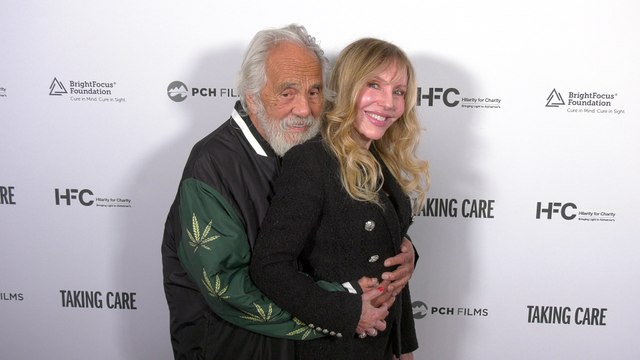 Tommy Chong and Shelby Chong Taking Care Los Angeles Premiere Red Carpet