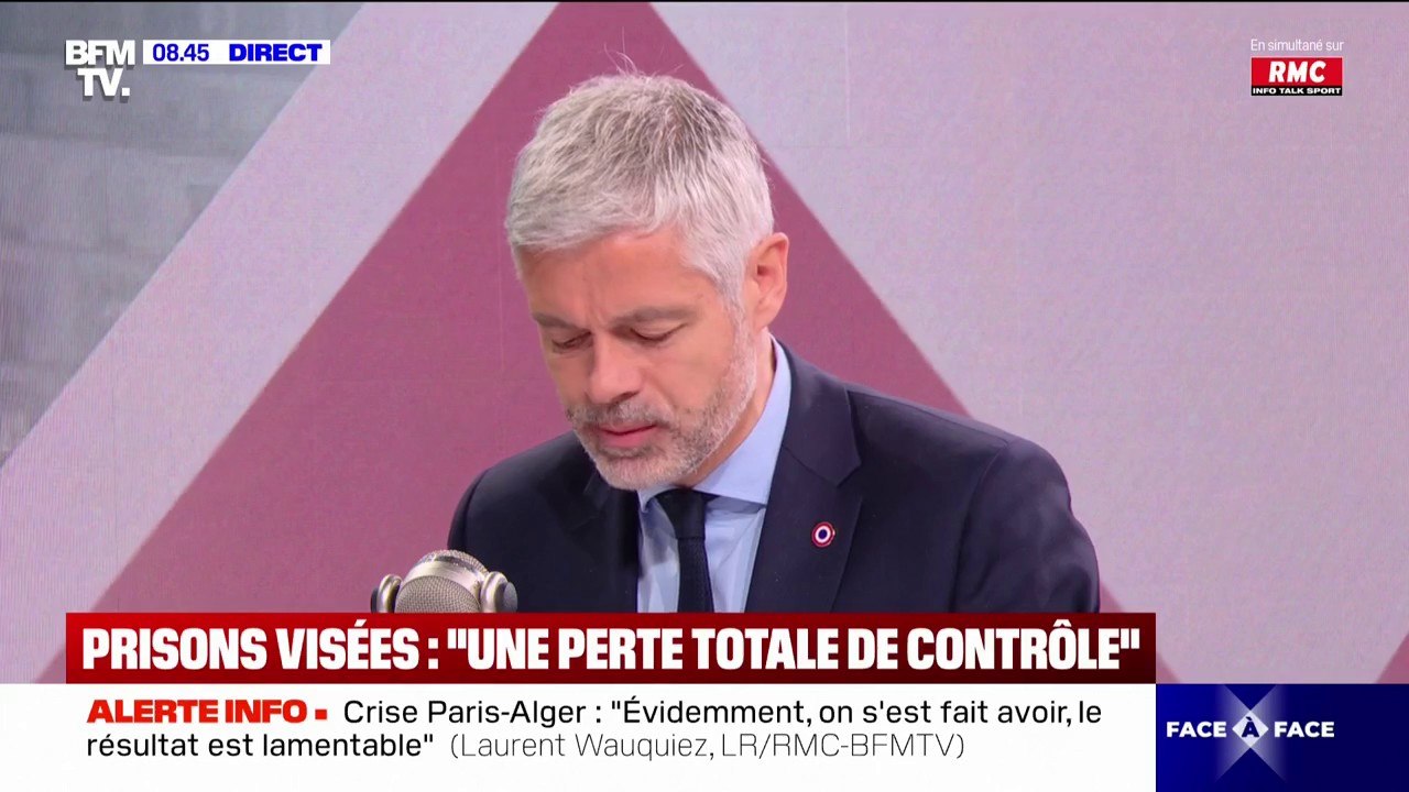 Prisons attaquées: Laurent Wauquiez dénonce "une perte totale de contrôle de la situation de la sécurité et de l'ordre public dans notre pays"