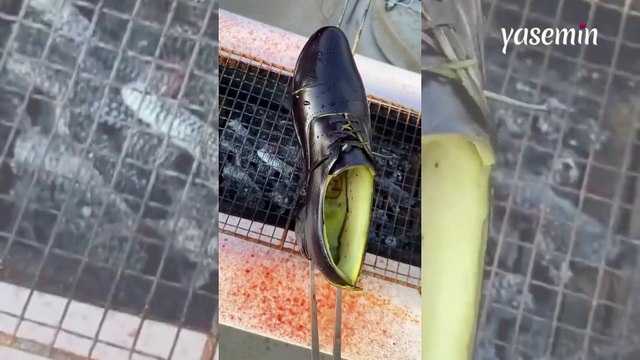 Kundura sevgisinde son nokta: Patlıcandan kundura